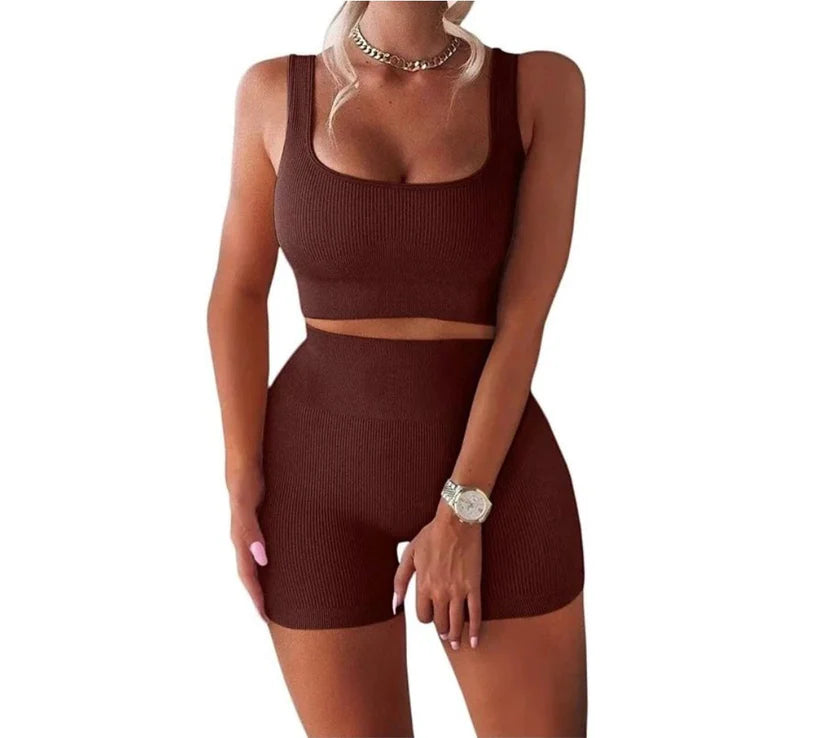 Two Piece Women Clothing Activewear Gym Yoga Sets